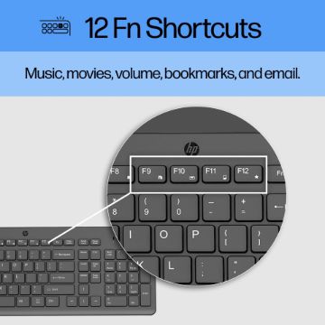 HP 150 Keyboard - Cable Connectivity - USB Type A Interface