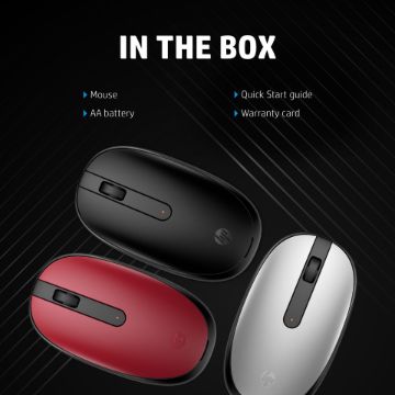 HP 240 Mouse - Bluetooth - USB Type A - Optical - Black