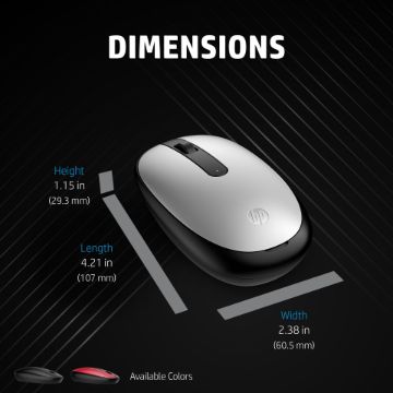 HP 240 Mouse - Bluetooth - USB Type A - Optical - Black