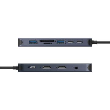 Targus HyperDrive HD4006GL USB Type C Docking Station - Memory Card Reader - SD - Midnight Blue
